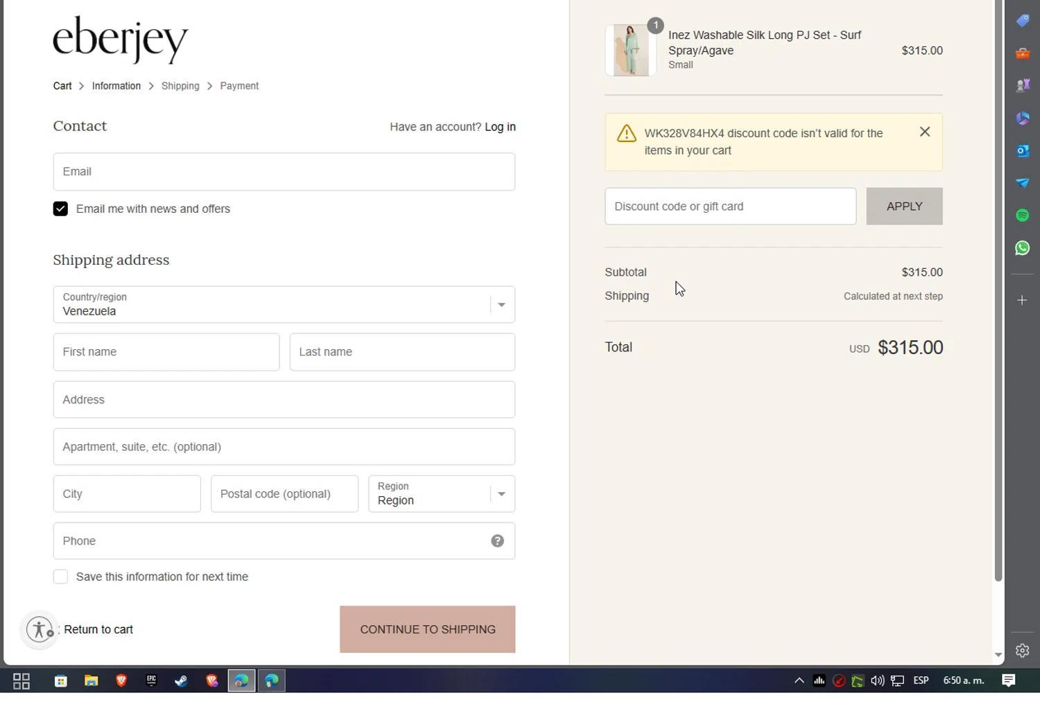 How to apply Eberjey coupon code